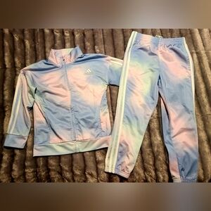 Adidas 2 piece warmup set size 6